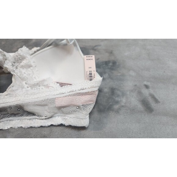 NWT Victoria's Secret 32C White Sexy Tee Lace Front Close Push Up Bra - Picture 5 of 6